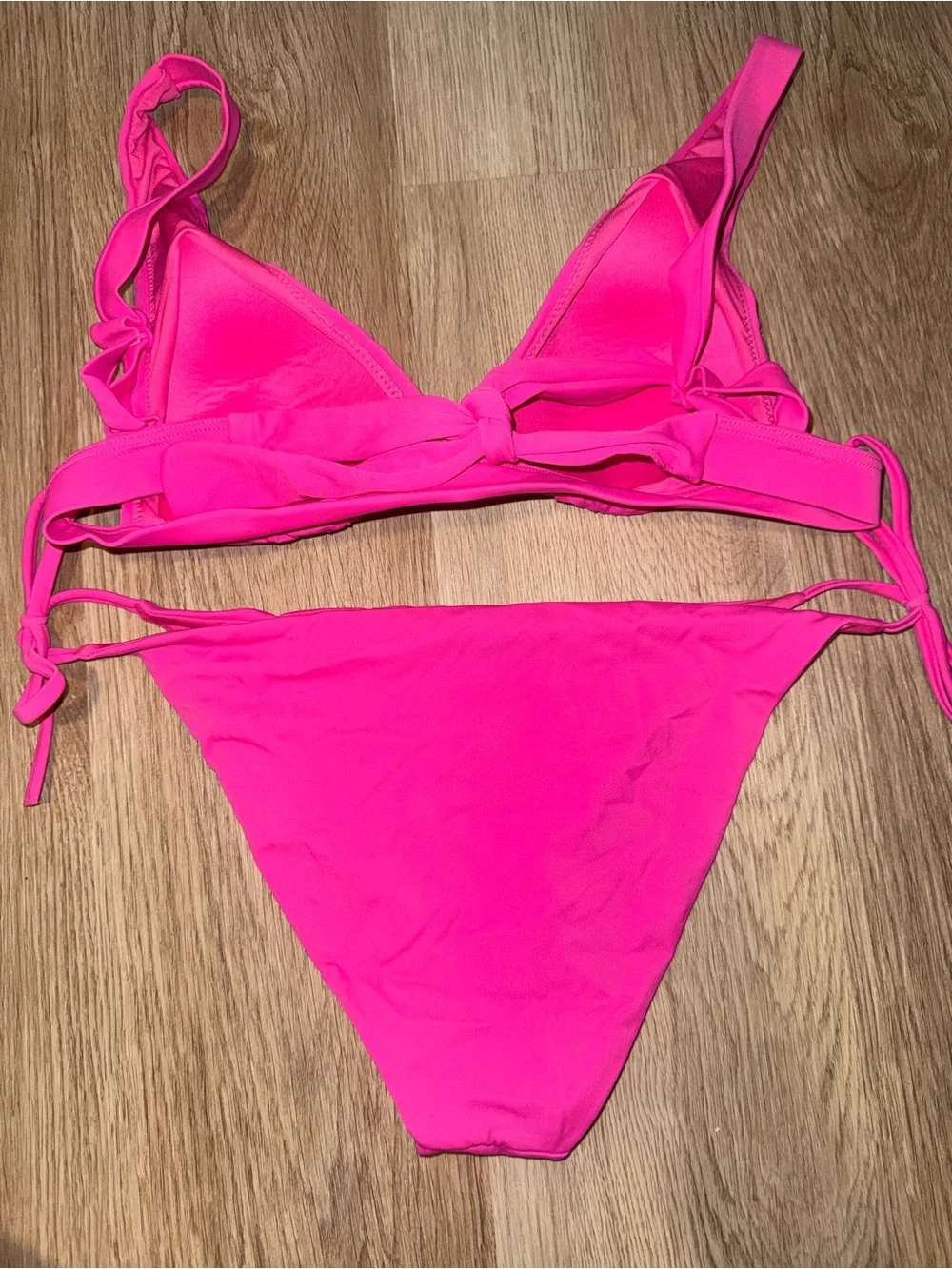 Hot Pink Rhinestone Stripe Bikini Set - Picture 4 of 6